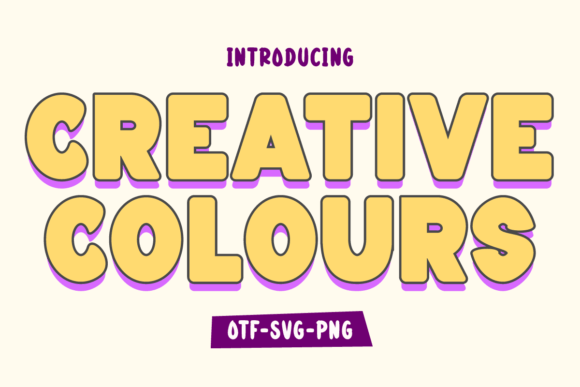Creative Colours: A Bold Retro Font for Vibrant Designs