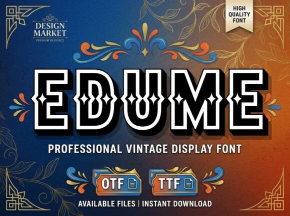 Edume: A Stunning Display Font for Bold Creators