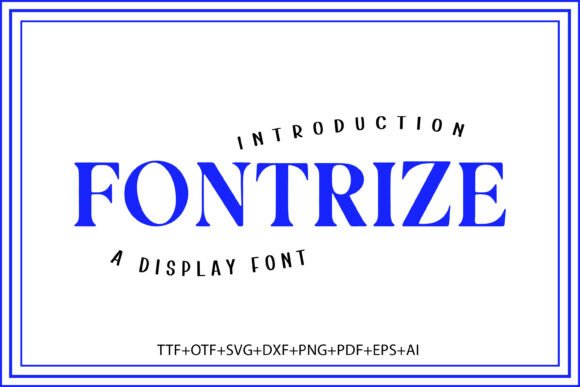 Fontrize: A Serif Typeface for Bold Branding