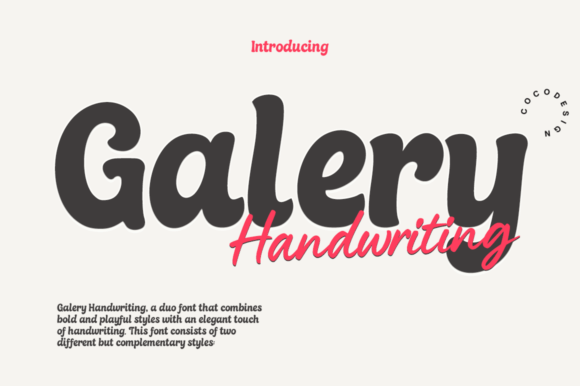 Galery Handwriting: A Modern Font Duo for Creative Design