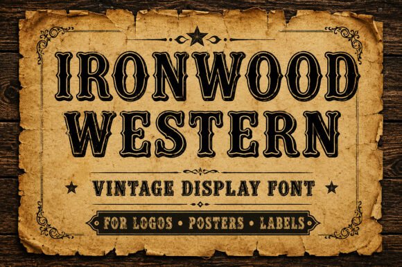 Ironwood Western: Authentic Wild-West Display Font