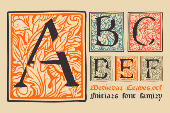 Medieval Leaves: A Decorative Font with Historical Charm