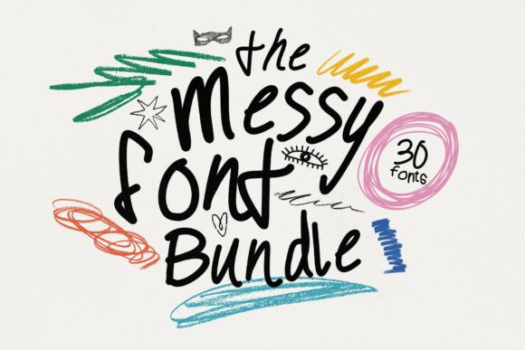 The Messy Font Bundle: Authentic Imperfect Typefaces