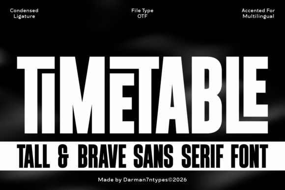 Timetable: A Bold and Brave Typeface for Dynamic Projects