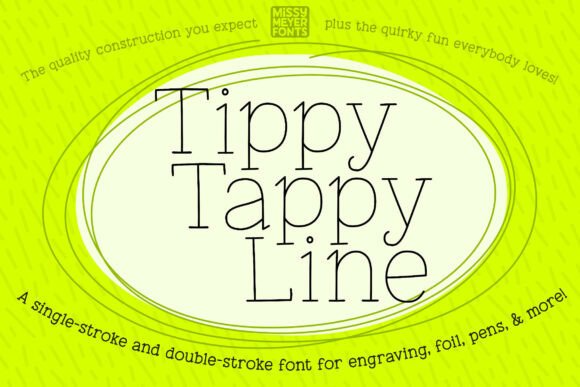Tippy Tappy Line: A Unique Single-Line Font for Crafting