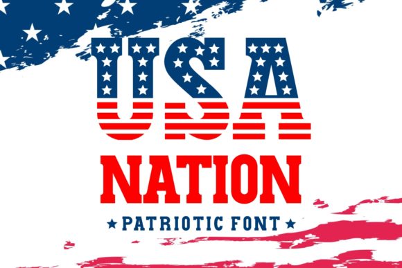 USA Nation: A Patriotic Display Typeface for Bold Designs