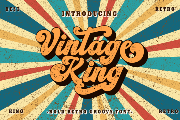 Vintage King: A Bold Retro Display Typeface