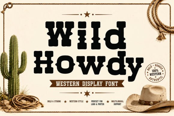 Wild Howdy: Authentic Western Display Typeface